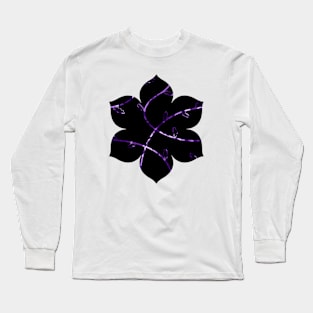 Jagged Leaves, Lilac Long Sleeve T-Shirt